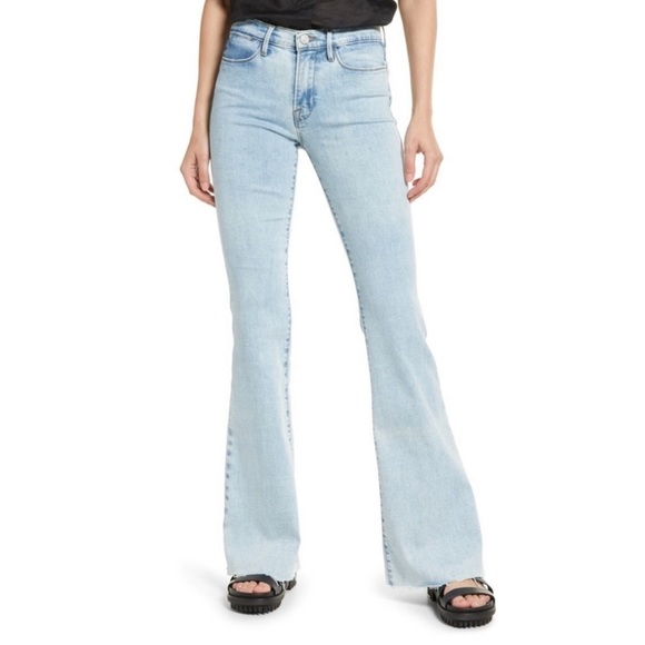 FRAME Denim Le High Flare Jeans in Atwood Light Wash Blue - Picture 16 of 16